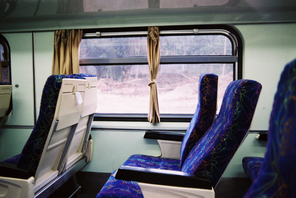 Inside of a KTMB Southern Express train